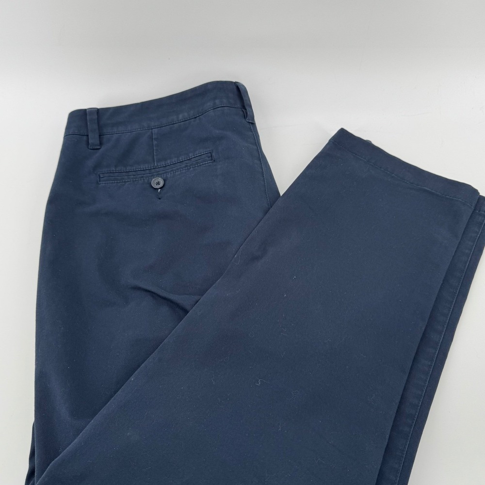 UNTUCKit 40291 Mens‎ 35x30 Preppy Office Straight Fit Navy Chinos Flat Front